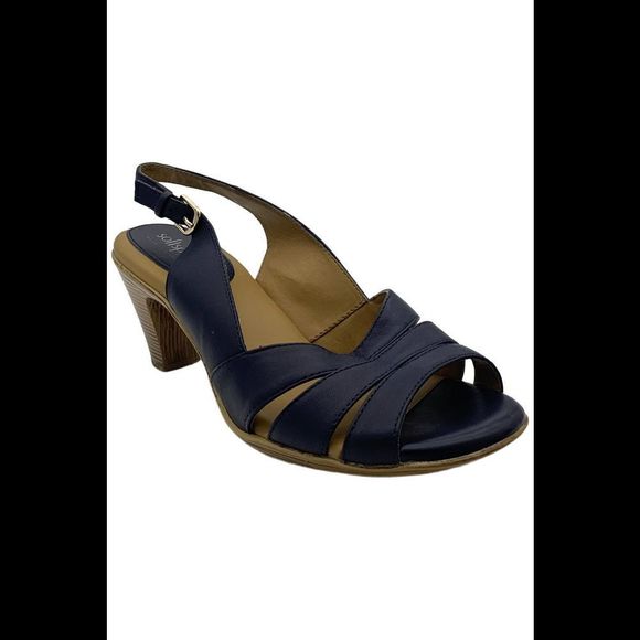 Comfortiva Women's Neima Sling Dress Sandals Navy - Wide - Picture 1 of 3